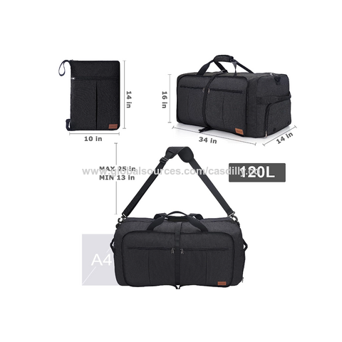 120L Travel Duffle Bag for Men, Large Foldable Duffel Bag for Travel with  Shoe Compartment Overnight Weekender Bag Gym Bag for Men Women Waterproof 