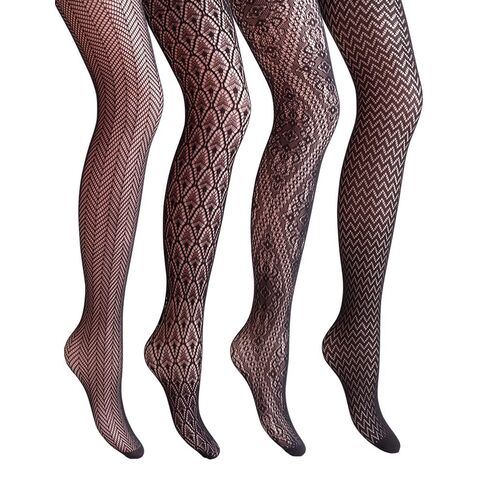 Women Sexy Fishnet Tights Stockings Black Patterned Fish Net Socks