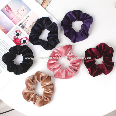 Buy Wholesale China Free Sample Velvet Scrunchie Women Girls Elastic Hair  Rubber Bands Accessories Gum For Women Tie Hair & Scrunchies, Hair Bands,  Hair Holder, Velvet at USD 0.75