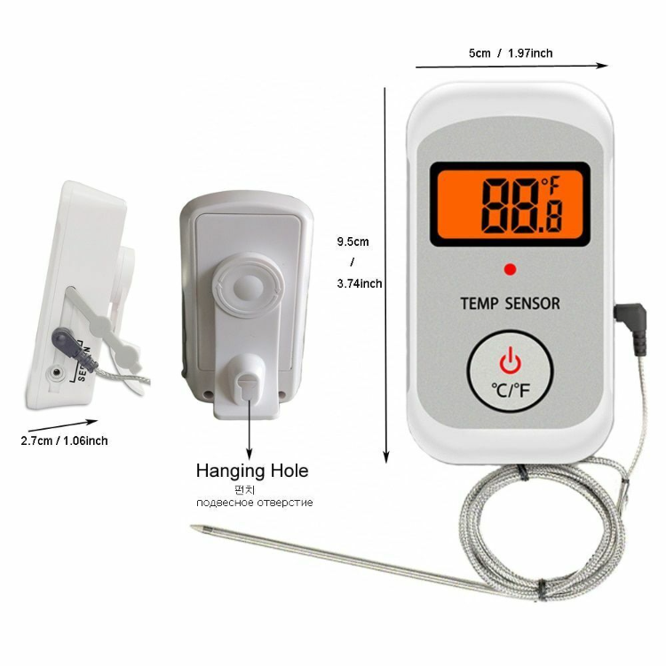 Digital Wireless Temperature Monitor For Home Kitchen Food Meat Grill ...