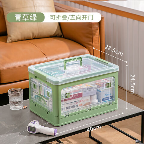 Household Medicine Storage Box Portable Family Emergency Medical Storage  Medicine Box （Blue / Gray / Pink）, Wish