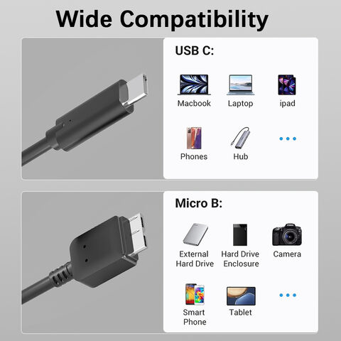 Câble diviseur USB 3.0 AM vers Micro B personnalisé avec