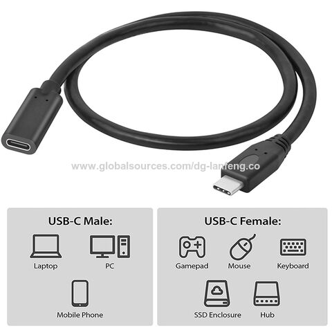 USB-C Cable 3.1 Gen 2 (10GB/s) PD100W Black - 1m