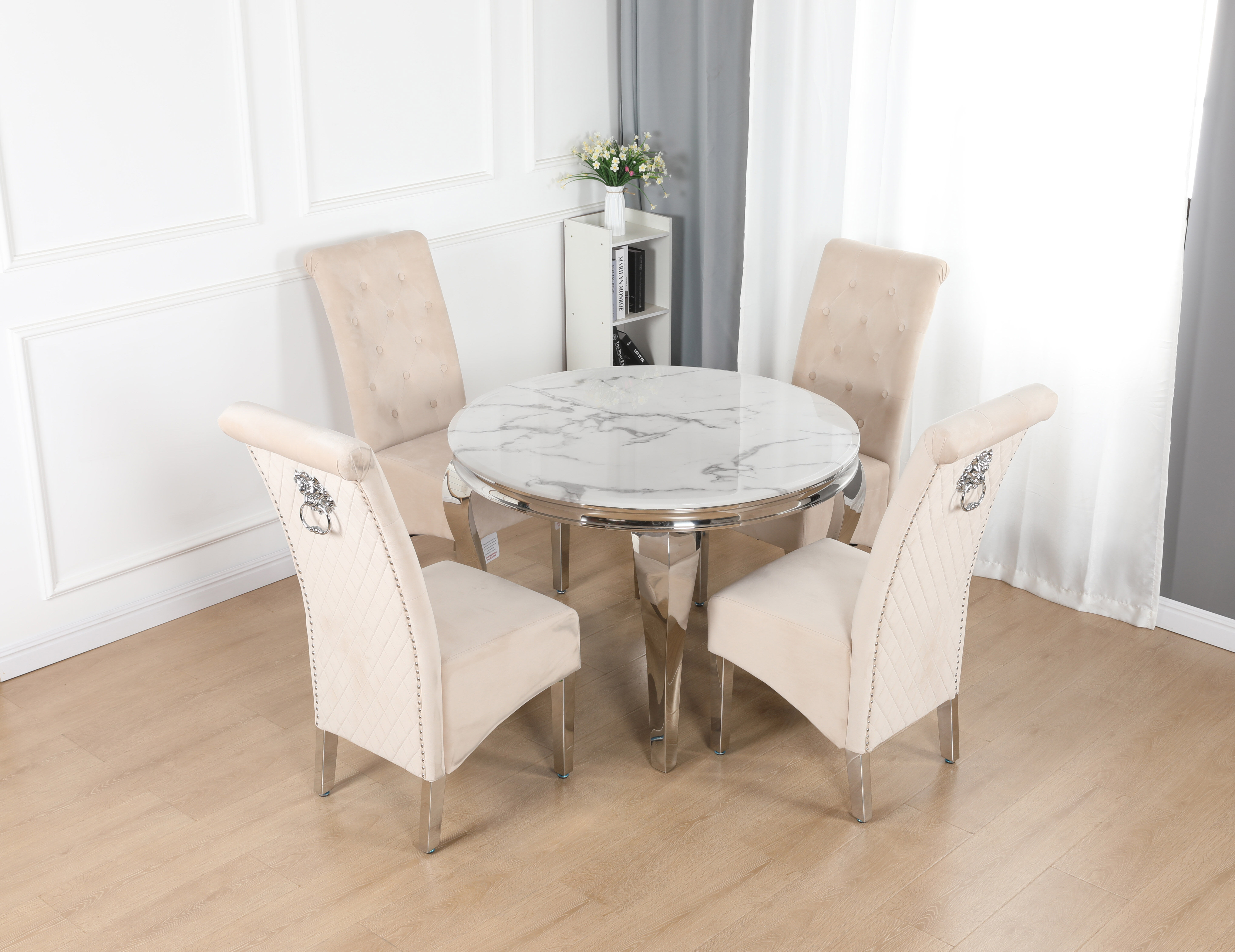 Nordic Balcony Table Chair Combination Milk Tea Shop Table Coffee Table