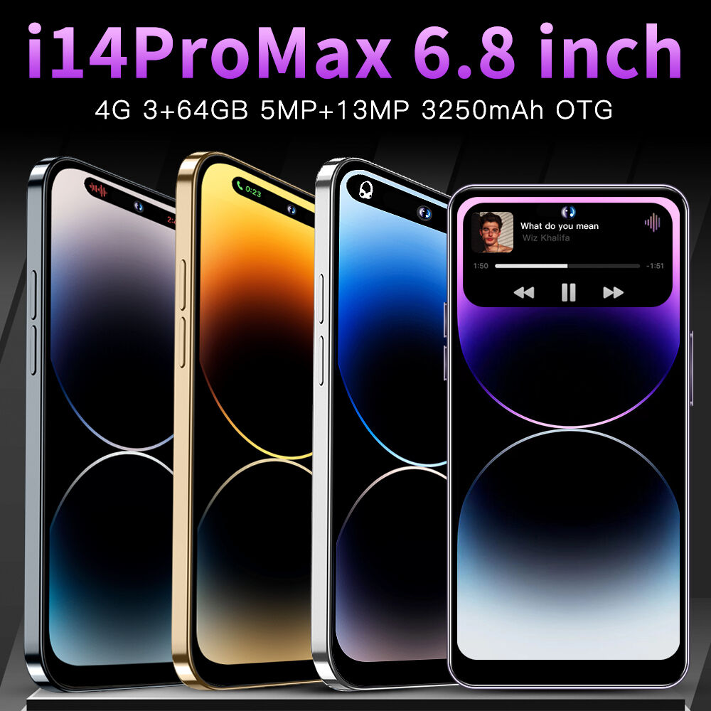 NEW Android i14 Pro Max 4GB+128GB 6.8 4G Unlocked GSM+WCDMA Cheap Cell  Phone US