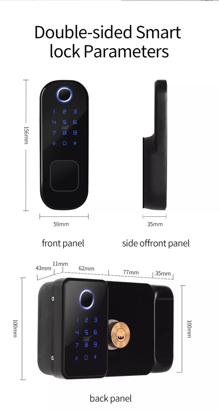 Buy Wholesale China Double Side Fingerprint Keypad Ttlock App Smart ...