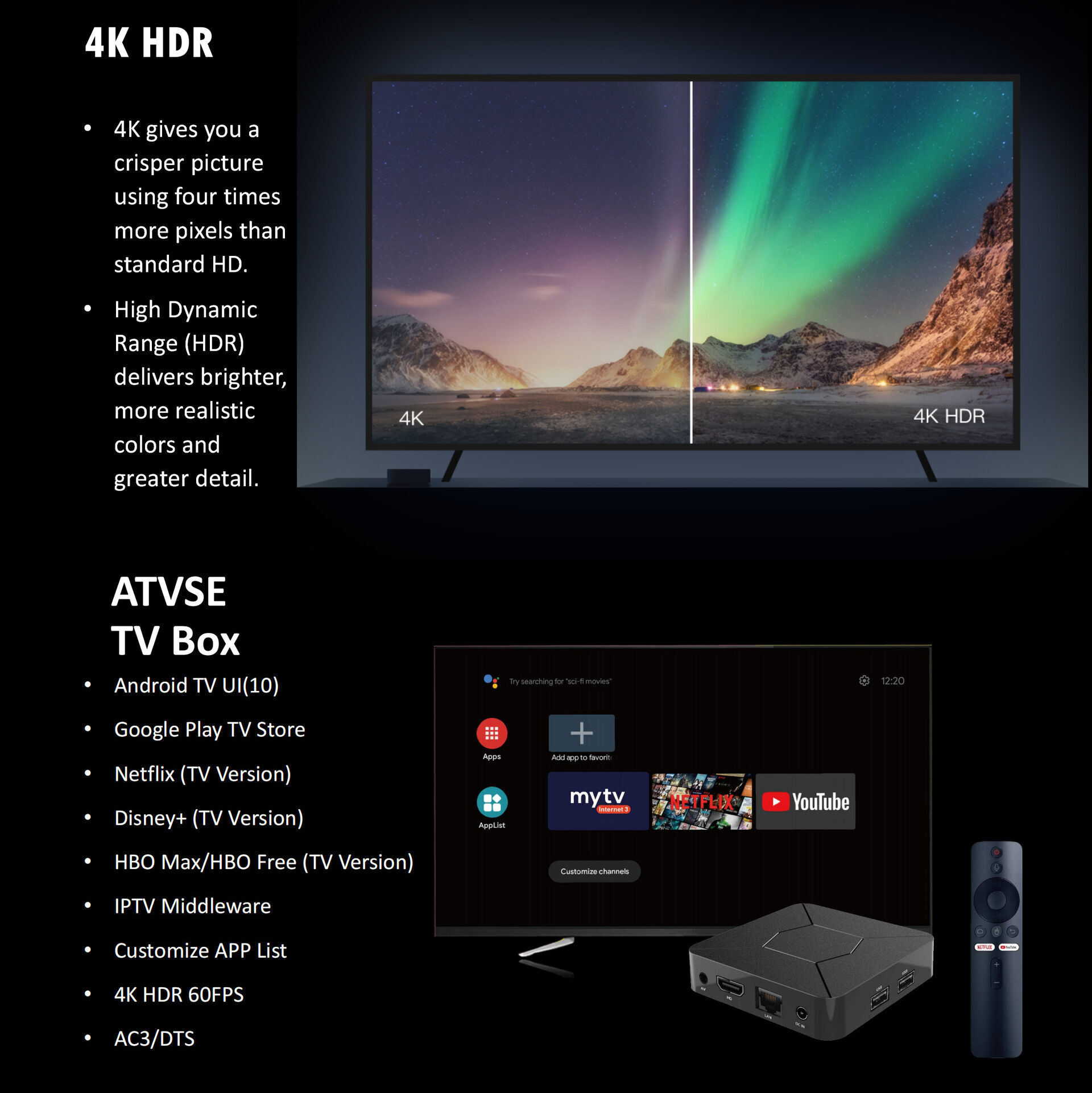 FT LINK Android TV Box 4K- Q5 Android 10.0- 2GB RAM 8GB ROM