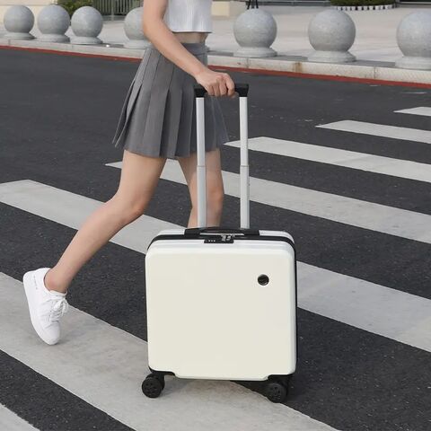 Maleta Trolley Rígida de Metal para Viajes, Diseño Moderno y Elegante - Equipaje de Mano Rígido Pequeño para Mujer