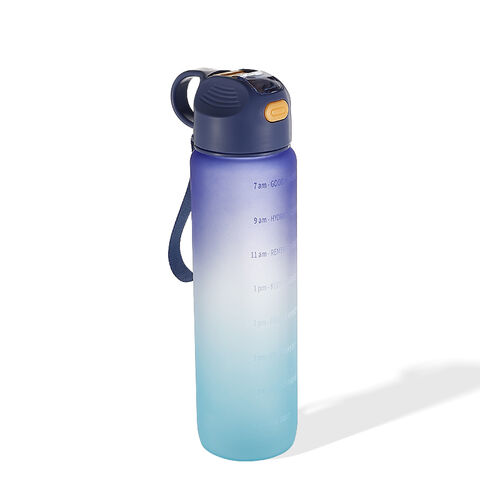 New 500/600/1000ml High-capacity Sports Mug Gradient Frosted