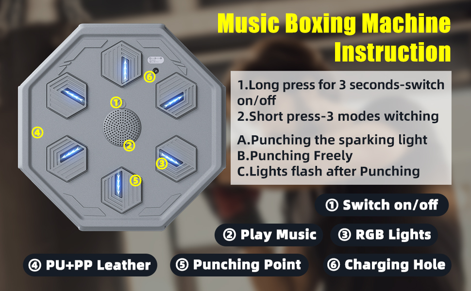 Buy Wholesale China New Style Electronic Musical Boxing Target Stickers  Wall Electronic Music Punch Game Smart Music Boxing Machine & Music Boxing  Machine at USD 62.4