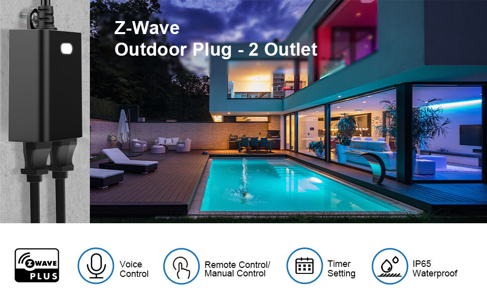 Buy Wholesale China Zwave Plus 800 Series Outdoor Smart Plug 15a Ip65  Waterproof  Wemo Smart Plug Heavy Duty Outlet 2 Independent Outlets  Socket & Outdoor Smart Plug at USD 12.9