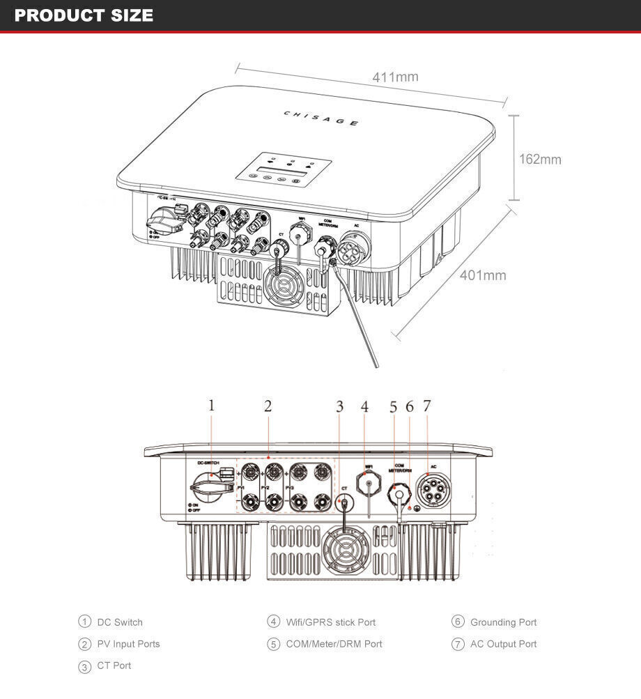 Achetez en gros Chisage Ess 20kw Ip66 Convertisseur Haute Efficacité Onduleur  Solaire Avec Cinq Ans De Garantie Pour La Vente Chine et Inverseur Solaire  à 827 USD