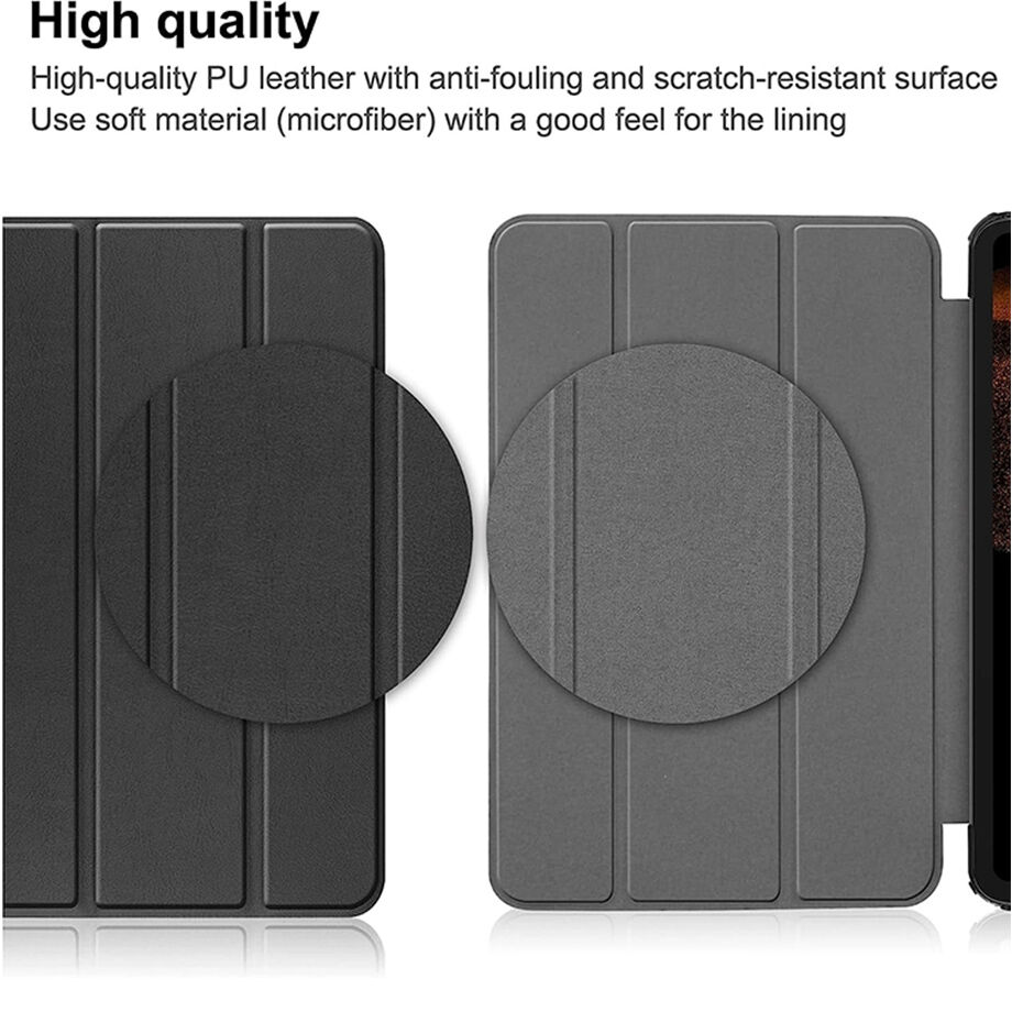  Flip Cases for Honor Pad X9 - Slim Fit Premium Leather Folding  Stand Hard Back Shell Protective Cover for Honor Pad X9 / Honor Pad X8 Pro  11.5 inch Released 2023, Black : Electronics
