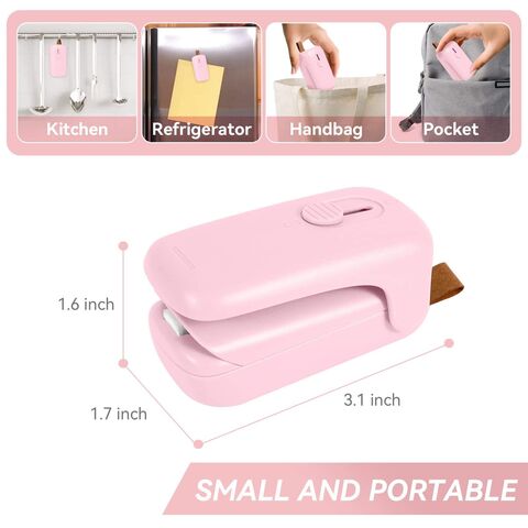 Real Simple 2-in-1 Mini Chip Bag Sealer and Opener | 2 Pack Portable Mini  Heat Sealer with Cutter for Snack Bags | Battery Operated Handheld Vacuum