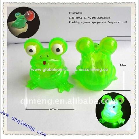 Flashing Squishy Frogs with Beads - 12 Pc.