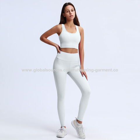 Textile Fitness - Danse,Femmes sans couture Yoga ensemble Fitness vêtements  sport soutien gorge taille haute - Type Green Yoga Set Blanc - Cdiscount  Sport