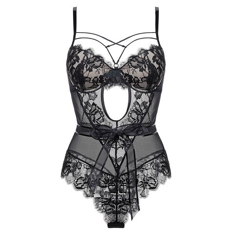 Bralette en dentelle noire pour femmes 