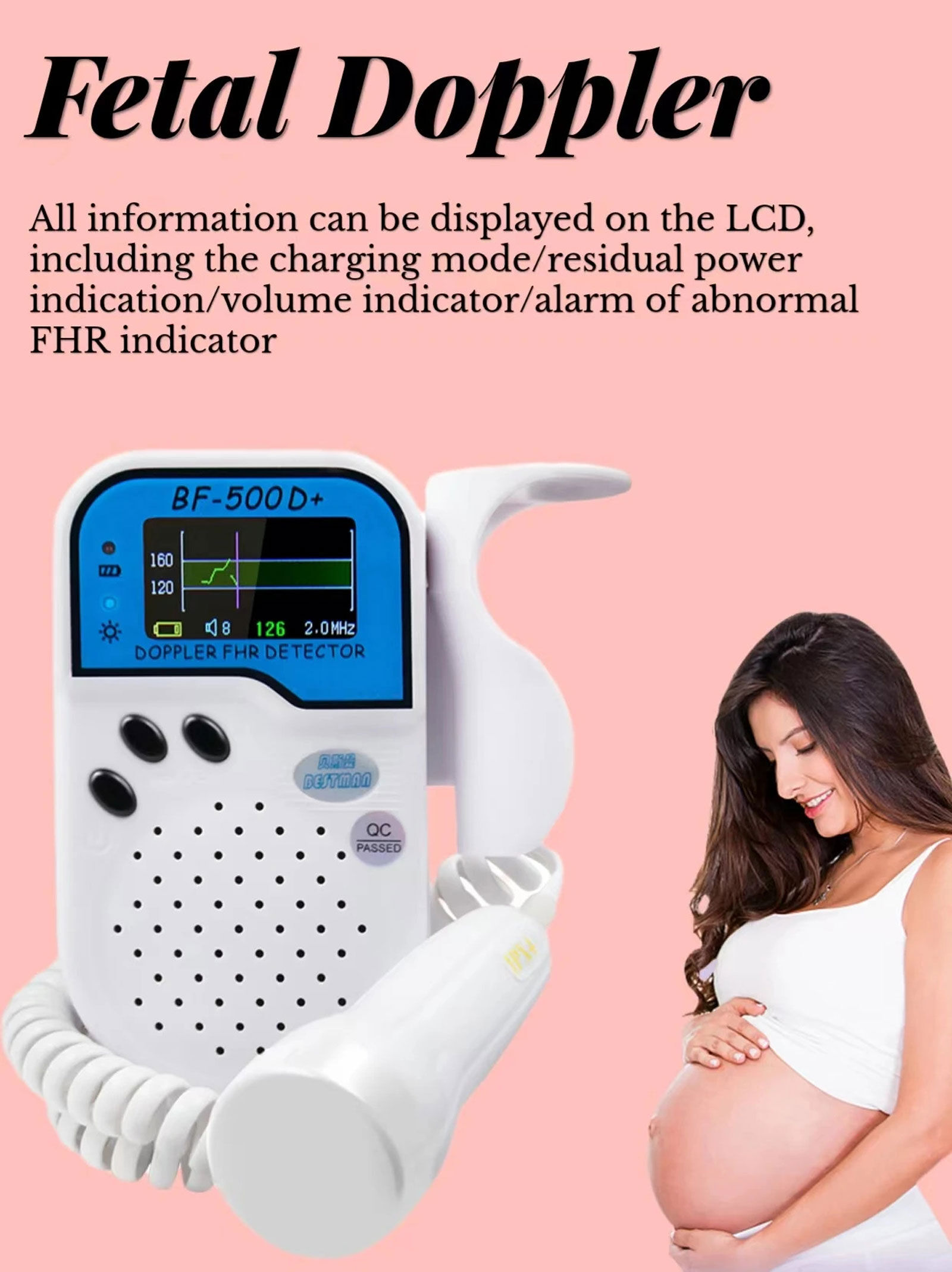 Buy Wholesale China Bestman Tft Doppler Fetal Heart Rate Monitor For Baby  Pregnancy Heartbeat Detector Pulse Meter No Radiation Stethoscope & Doppler  Fetal Heart Rate Monitor at USD 173