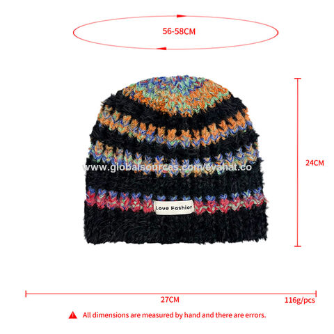 Acheter 1 pièce multicolore femmes filles dames laine tricoté