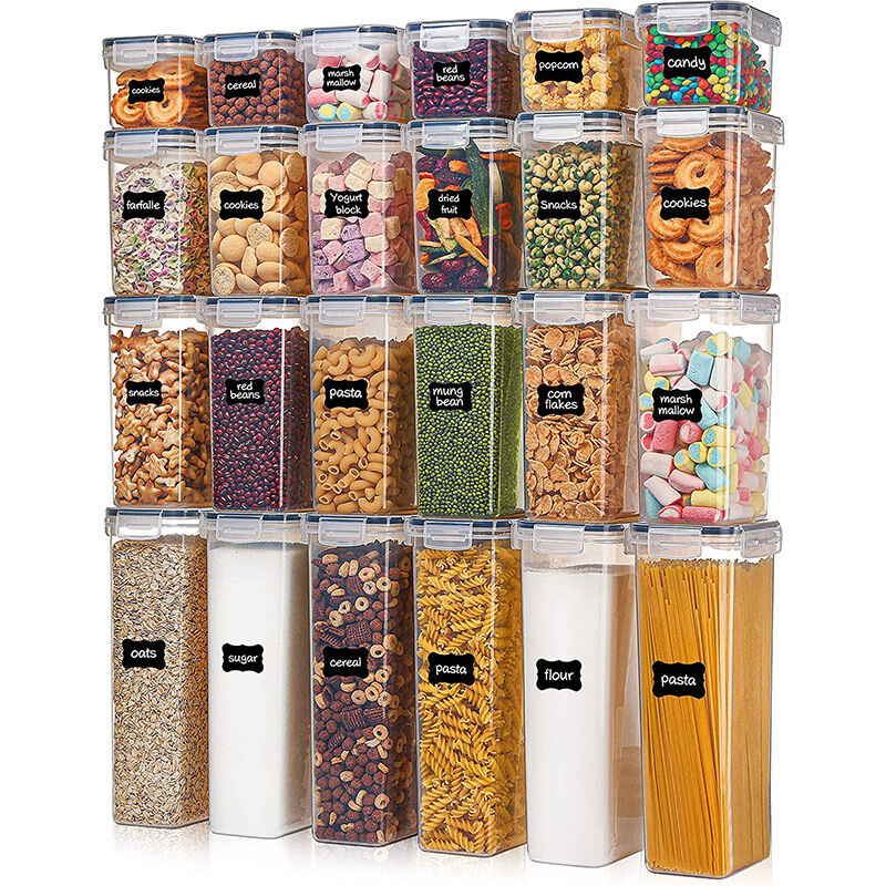 Food Storage Container Bulk Grain Clear Airtight Storage Box Kitchen Food  Storage Stackable Snack Dried Fruit Storage