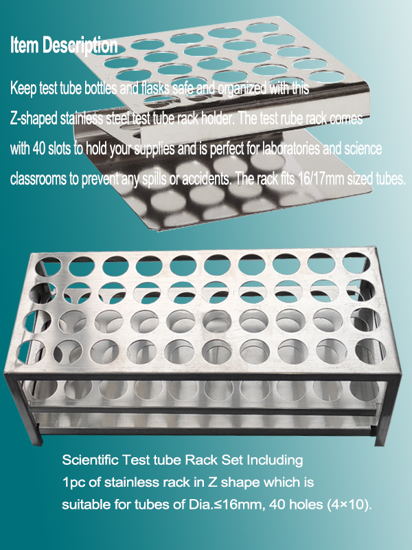 Buy Wholesale China Z Shape Stainless Steel Test Tube Rack & Test Tube