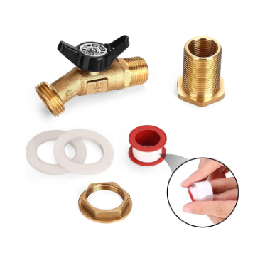 3/8 Female 1/2 Male Brass Bulkhead Fittings Tank Fitting With 2 Rubber  Ring