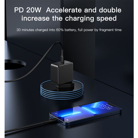Cable al por mayor de carga rápida USB-C a 8 pines Tipo-C PD para iPhone, cable de carga sincronizada, cable de datos de carga PD de 20 W