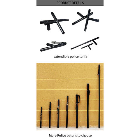 High quality PP PC ABS TPU T Straight tonfa police military riot control anti riot baton