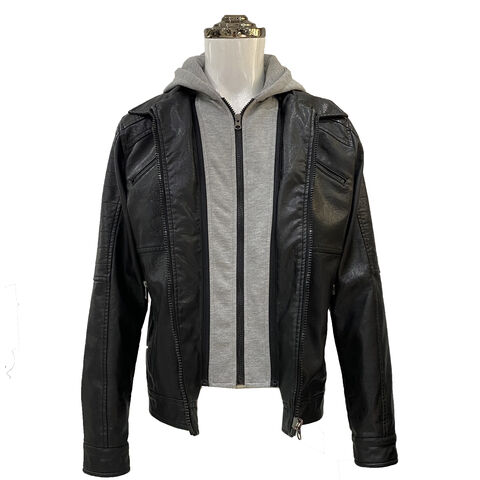 Casual vintage zipper 2025 placket pu jacket