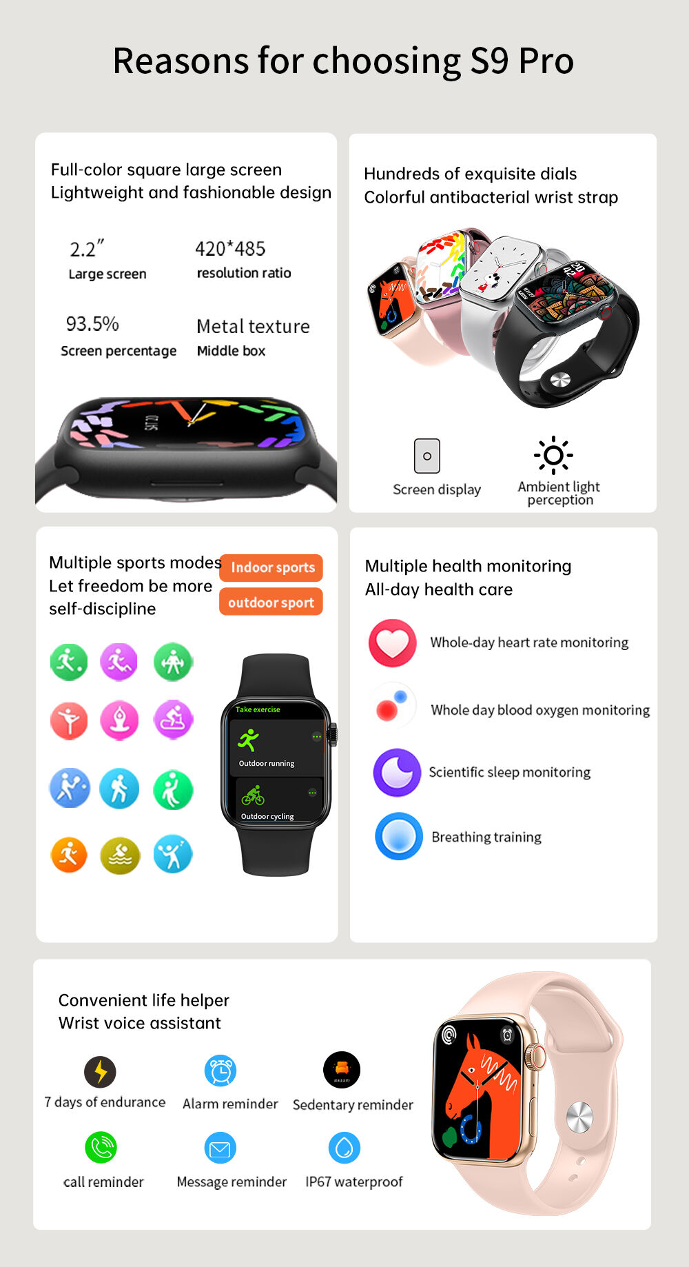 Smartwatch S9pro G500 Smartwatch Whatsapp S9 Pro Smart Watch: Make