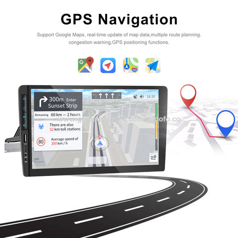 Podofo Autoradio Carplay sans Fil Autoradio GPS 1 Din avec Android