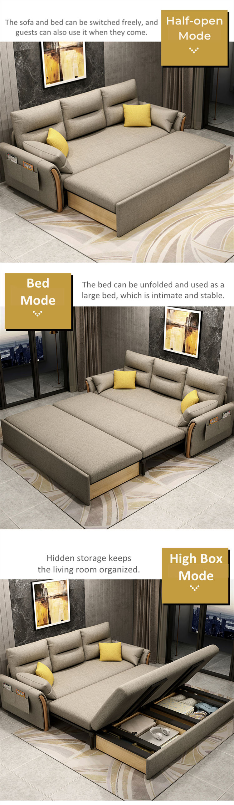 Wholesale High Quality Multifunctional Fabric Solid Wood Retractable Sofa  Bed With Storage And Pull Out Sofa Bed - Buy China Wholesale Sex Sofa Beds  $500 | Globalsources.com