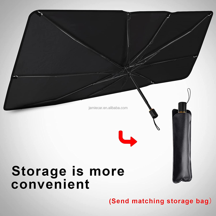 Car Windshield Sun Shade Foldable Umbrella Front Window Cover Visor Umbrella - Foto 4