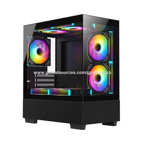 Factory Direct High Quality China Wholesale Chinese Manufacturer New Design  Gaming Pc Case Full Glass Panel Aluminum Frame Computer Case Rgb Fan Micro  Atx Pc Case For Gamer $12.5 from GUANGZHOU QIANXI