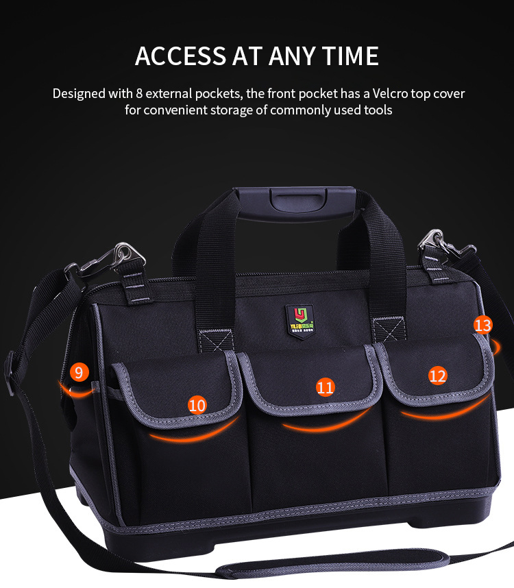 V255 Portable High Quality Waterproof Engineer Canvas Heavy Duty Diamondback Electrician Tool