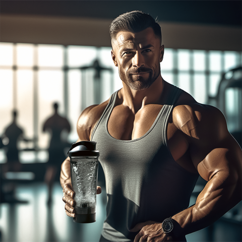 Protein Shaker Bottle 700 ML with Mixball & Powder Compartment 200