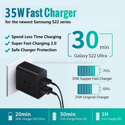 Samsung Chargeur ultra rapide 65W, USB Type-C, bloc d'alimentation