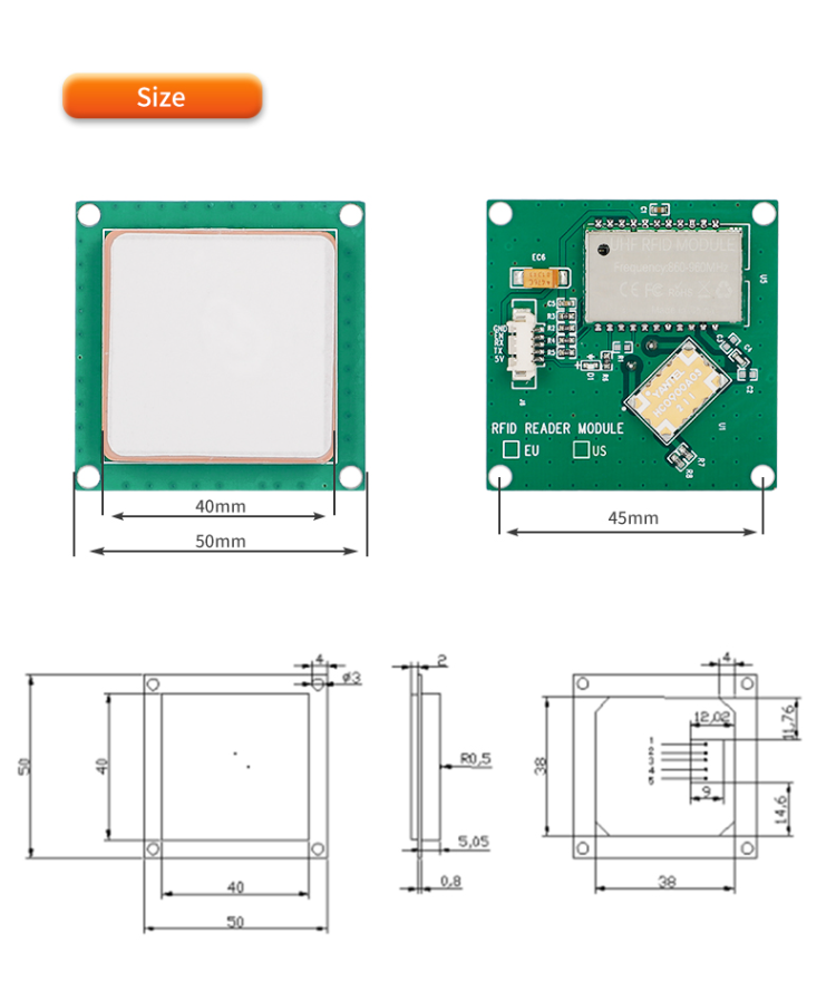 Fonkan Uhf Rfid Raspberry Pi Access Control Card Reader Antenna