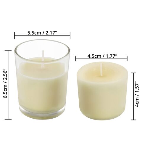 200 Table Votive Candle 6cm Frosted Glass Holder White Wax Wedding Party  Event