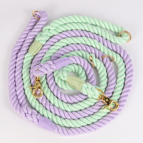 Factory Direct High Quality China Wholesale Okeypets Luxury Heavy Duty  Strong Durable Multi-colored Ombre Braided Cotton Hand Made Pet Dog Rope  Leash $2 from Guangzhou Okeypets Products Co.,Ltd
