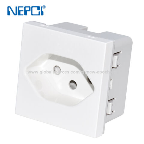 NEPCI Fabrikhersteller 45x45mm Schweizer Steckdosenmodul, XJY-QB-67 geerdeter 3-poliger Stecker Typ J Schweiz Steckdose 250V/10A