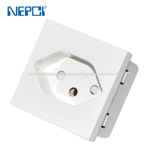 NEPCI Fabrikhersteller 45x45mm Schweizer Steckdosenmodul, XJY-QB-67 geerdeter 3-poliger Stecker Typ J Schweiz Steckdose 250V/10A