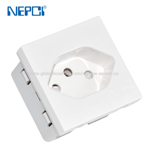 NEPCI Fabrikhersteller 45x45mm Schweizer Steckdosenmodul, XJY-QB-67 geerdeter 3-poliger Stecker Typ J Schweiz Steckdose 250V/10A