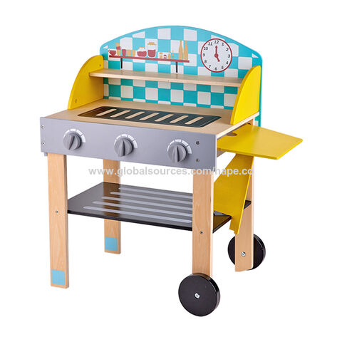Swan Cook 'n Grill Wood Toy Bbq Set - Includes Pretend Play Wooden