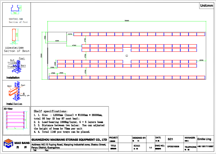 Racking System Industrial Pallet Rack Shelf Heavy Duty Steel Warehouse ...