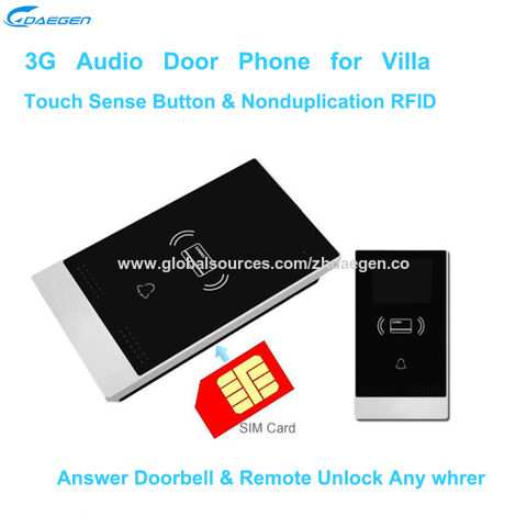 Timbre GSM inalámbrico con cubierta para lluvia, control remoto móvil, desbloqueo de apertura de puerta sin límite de distancia, un timbre wifi
