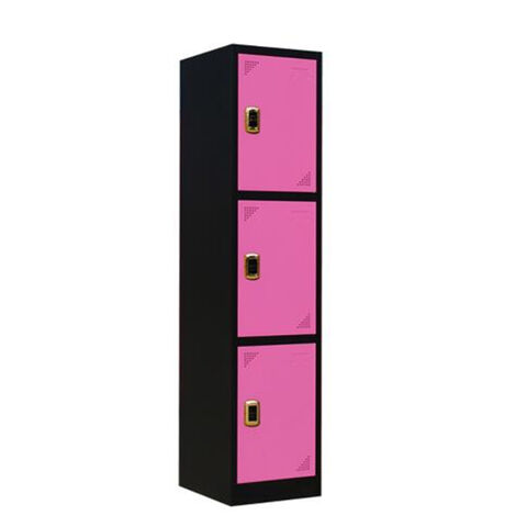 Armoire métallique en acier pour bébé avec plusieurs portes et serrure à clé