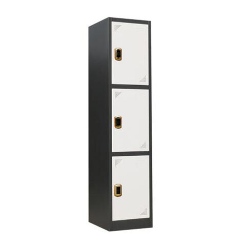 Armoire métallique en acier pour bébé avec plusieurs portes et serrure à clé