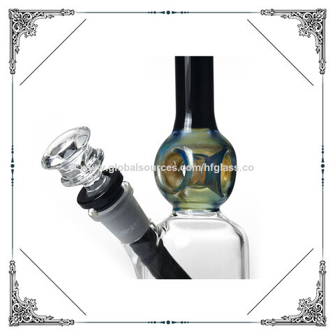 Silver Clear Acrylic Perfume Bottle Hookah Glass Water Pipe Bong Bubbler  Smoking