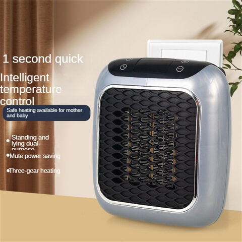 Small Space Heater Plug In - 800w Mini Wall Mount Portable Heaters for  Indoor Use Office Bedroom | Adjustable Thermostat, 12-Hour Timer, Auto Shut